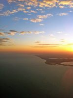 Aerial Sunrise over Nantucket Island