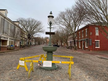 Restored Nantucket Main Street Fountain