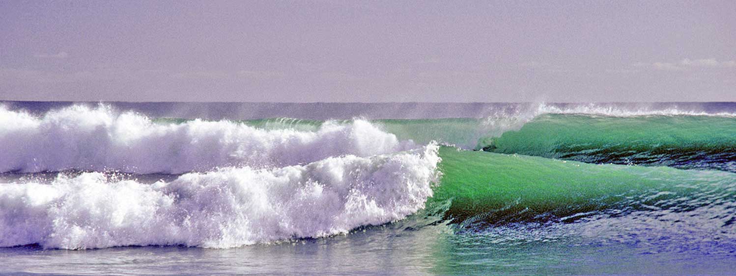 Pair of green waves